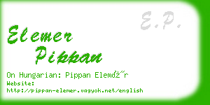 elemer pippan business card